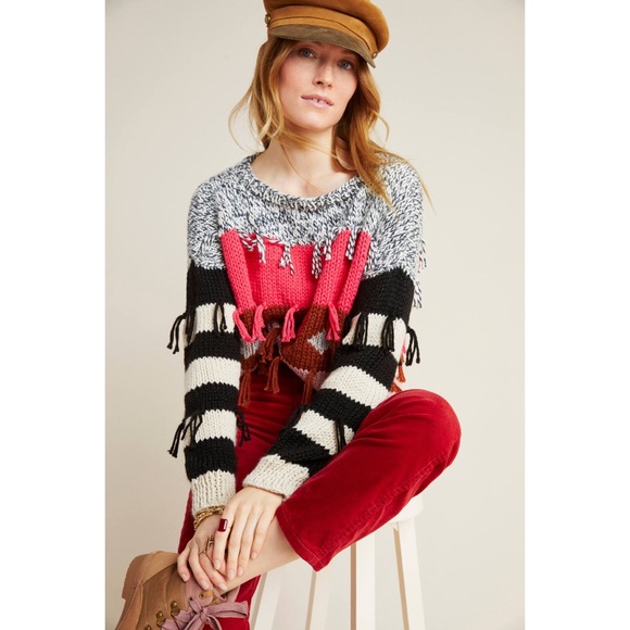 Anthropologie Pina Fringed Sweater - Picture 3 of 9